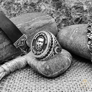 George Floyd Relief Silver Memorial Ring