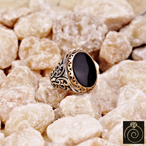 Onyx Silver Men's Ring