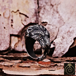 Animal Style Silver Men's Ring