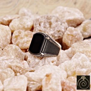 Onyx Silver Men's Ring