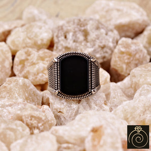 Onyx Silver Men's Ring