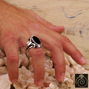 Onyx Silver Men's Ring