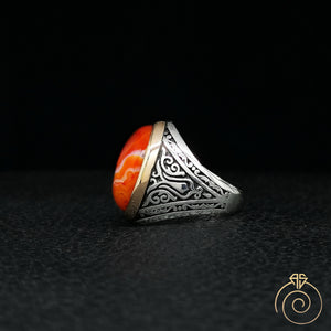 Agate Silver Men’s Ring