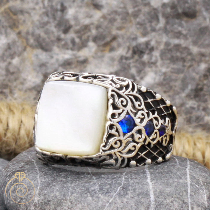 Mother of Pearl Wedding Ring