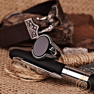 Onyx Silver Costum Men’s Ring