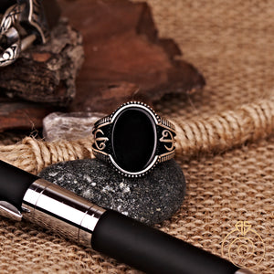 Onyx Silver Costum Men’s Ring