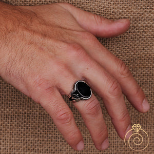 Onyx Silver Costum Men’s Ring