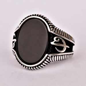 Onyx Silver Costum Men’s Ring