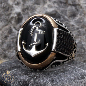 Custom Sailor Anchor Men’s Ring