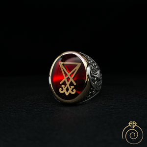 Sigil of Lucifer Silver Men’s Ring