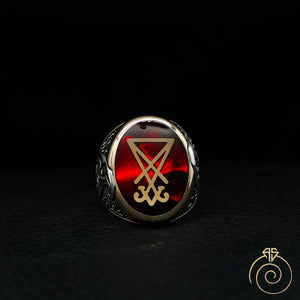 Sigil of Lucifer Silver Men’s Ring