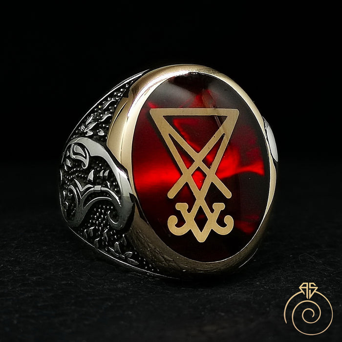 Sigil of Lucifer Silver Men’s Ring