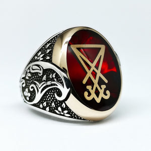 Sigil of Lucifer Silver Men’s Ring