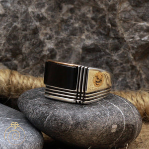 Onyx Custom Symbol Men’s Ring