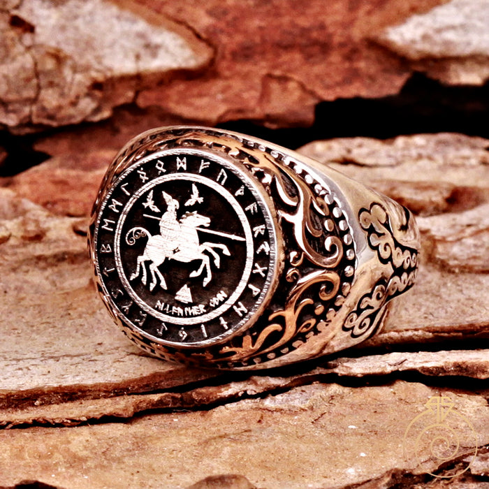 Odin Valkunt Silver Men’s Ring