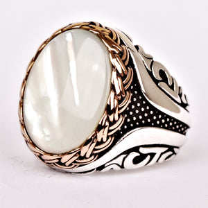 White-Mother-of-Pearl-Wedding-Ring