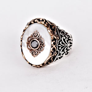 White-Mother-of-Pearl-Wedding-Ring