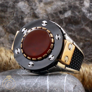 agate-red-silver-men_s-ring