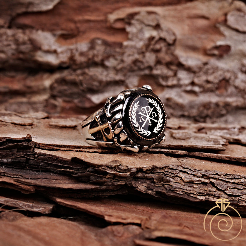 Chi rho outlet signet ring