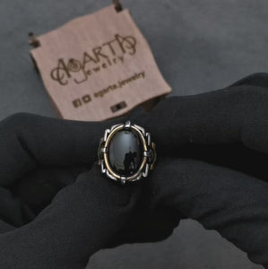 Onyx-black-silver-mens-ring-video