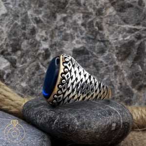 fish-scale-engraved-silver-ring