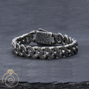 handmade-oxidized-silver-men's-bracelet