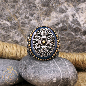 heraldic-pattern-symbol-silver-ring