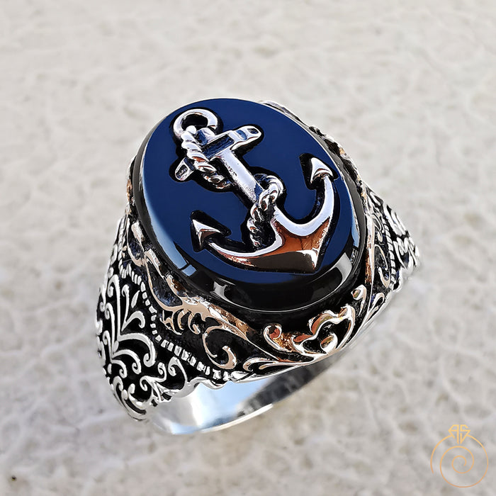 Onyx Silver Men's Ring