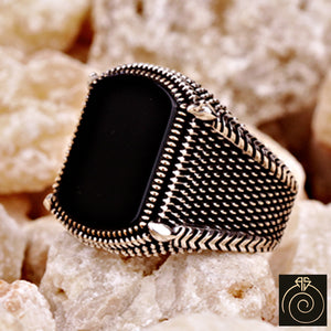 Onyx Silver Men's Ring