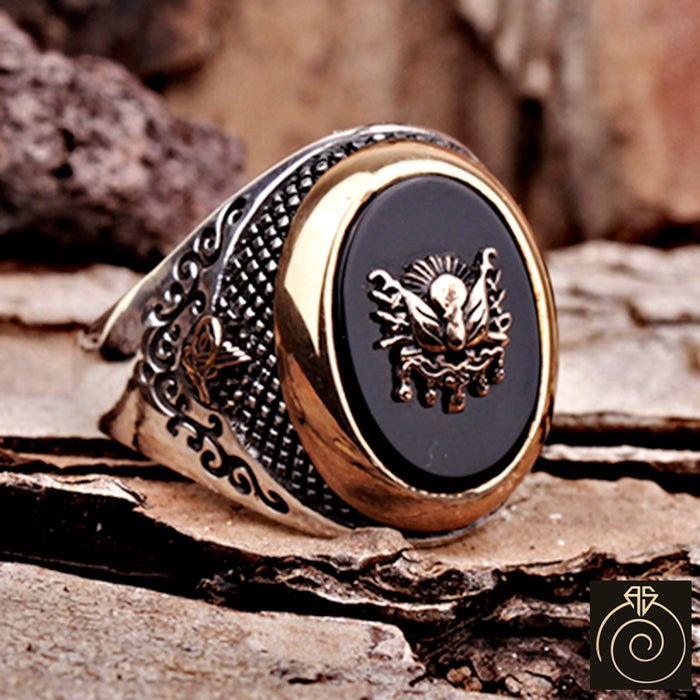 Onyx Silver Men's Ring