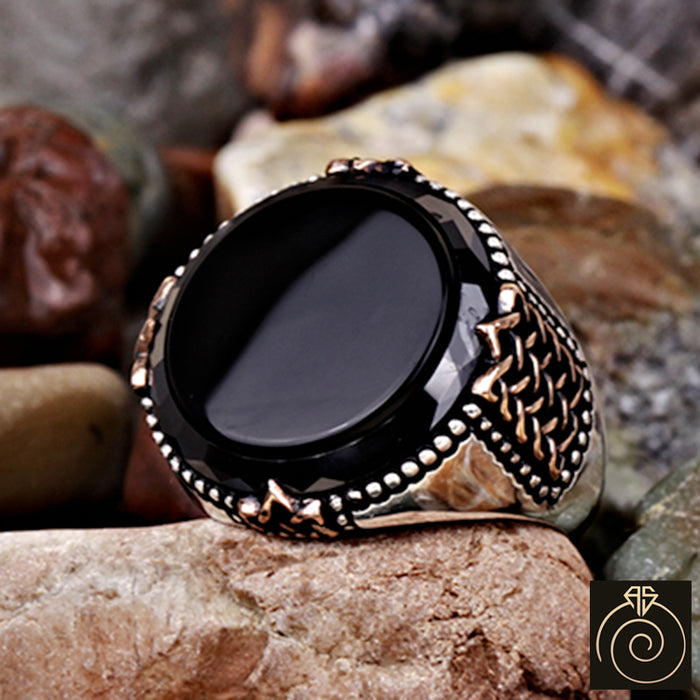 Onyx Silver Men's Ring