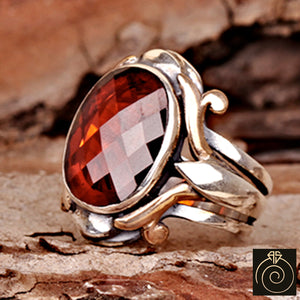 Ruby Silver Men's Ring