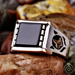 Onyx Silver Men's Ring