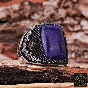 Lapis Lazuli Silver Men's Ring