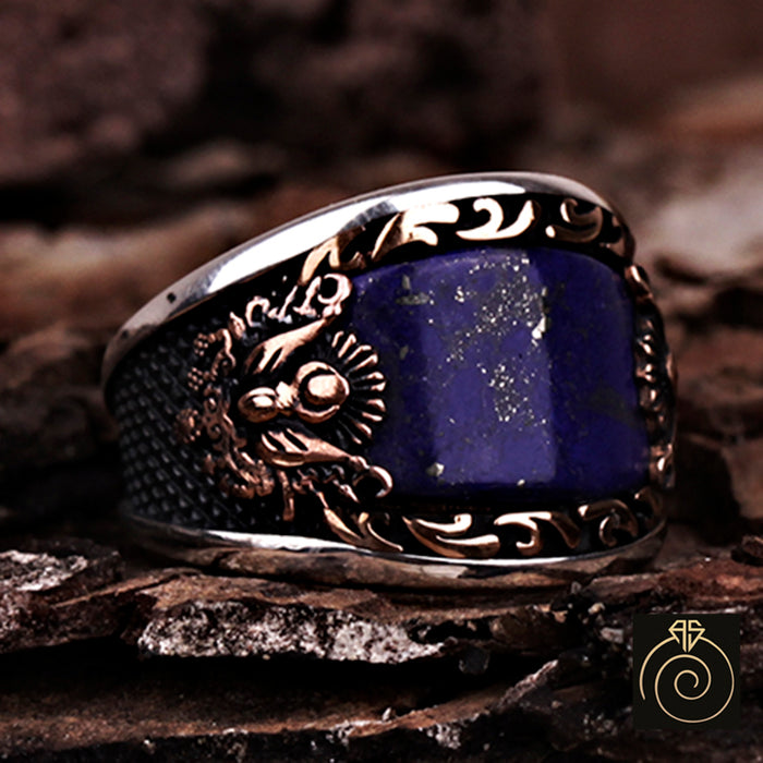 Lapis Lazuli Silver Men's Ring