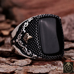 Onyx Silver Men's Ring