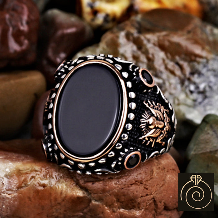 Onyx Silver Men's Ring