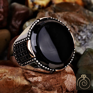 Onyx Silver Men's Ring