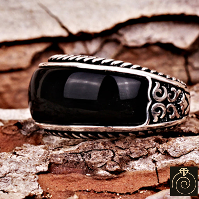 Onyx Silver Men's Ring