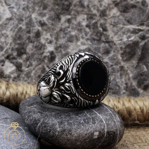 lion-animals-symbol-silver-ring