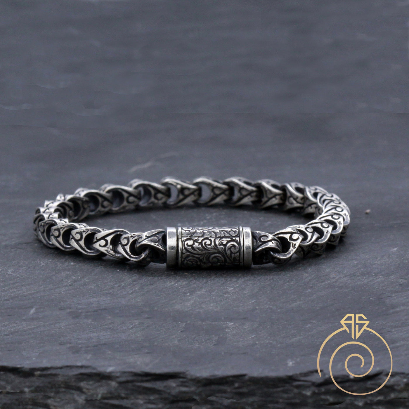 Mens Silver Chain Bracelet | 925 Sterling Silver 8mm Thick Curb Chain  Bracelet | Treasurebay.co.uk – TreasureBay