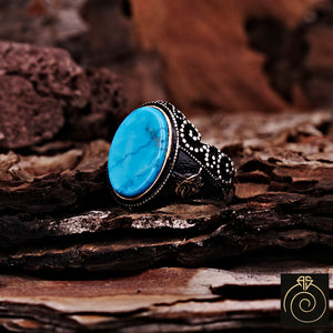 Turquoise Silver Men's Ring