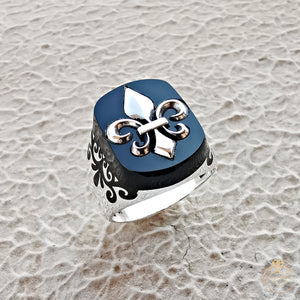 Imperial Signet Heraldic Fleur De Lish Men’s Ring