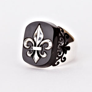 Imperial Signet Heraldic Fleur De Lish Men’s Ring