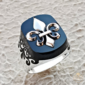 Imperial Signet Heraldic Fleur De Lish Men’s Ring