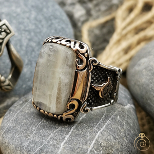 Moonstone Silver Custom Men's Ring