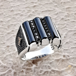 Onyx Stone Custom Imperial Signet Men's Ring