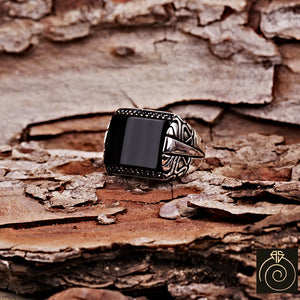 Onyx Silver Men's Ring