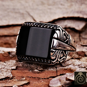 Onyx Silver Men's Ring