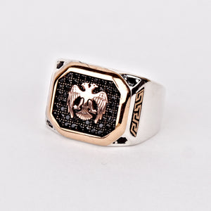 Double Head Eagle Signet Men’s Ring